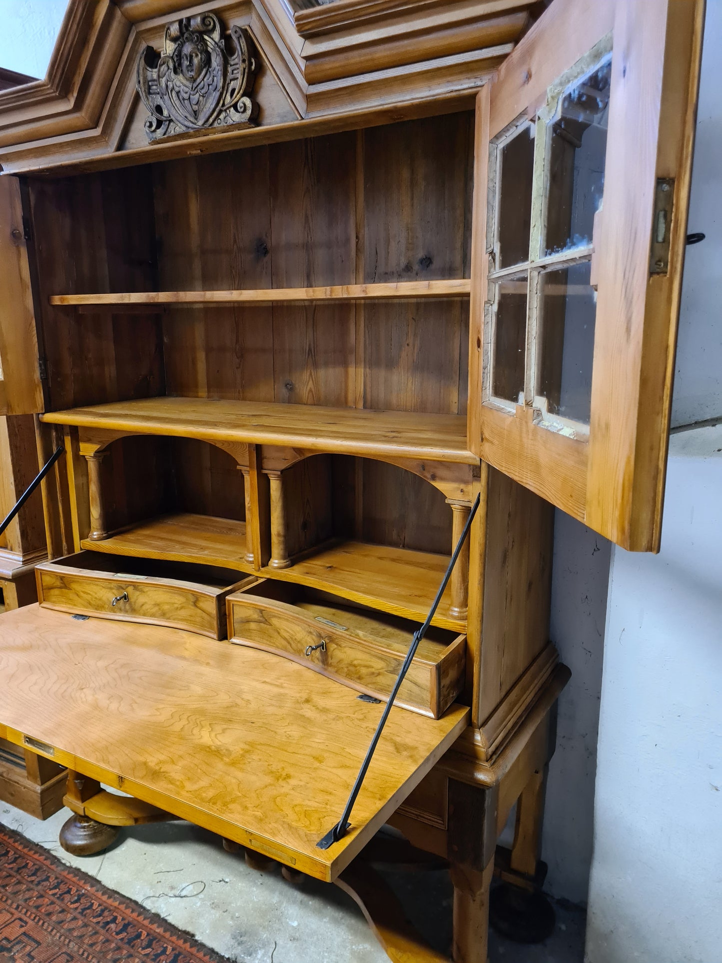 Barock Kabinettschrank Kiefer