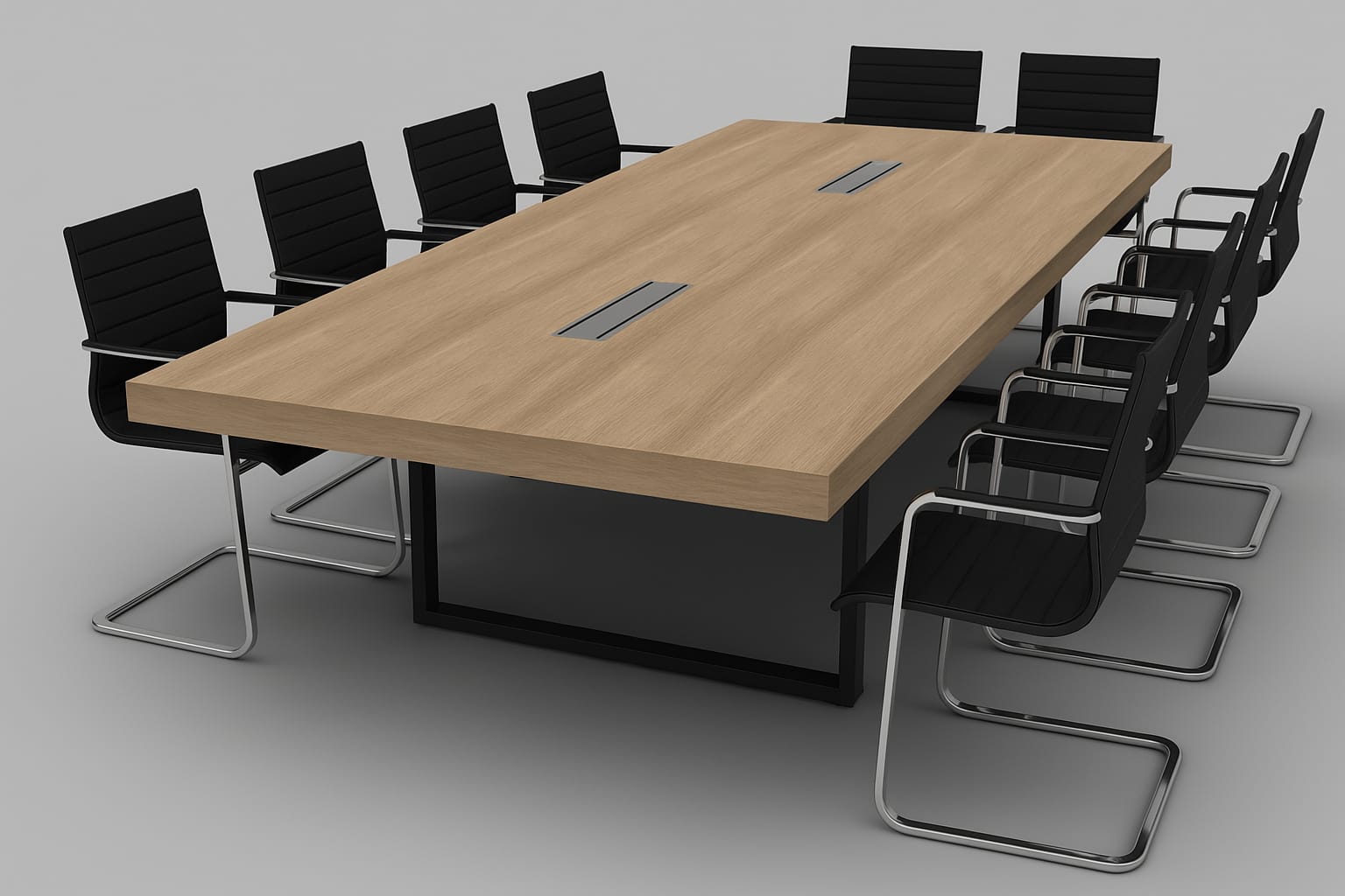 Konferenztisch 4 meter aus Massivholz in Eiche