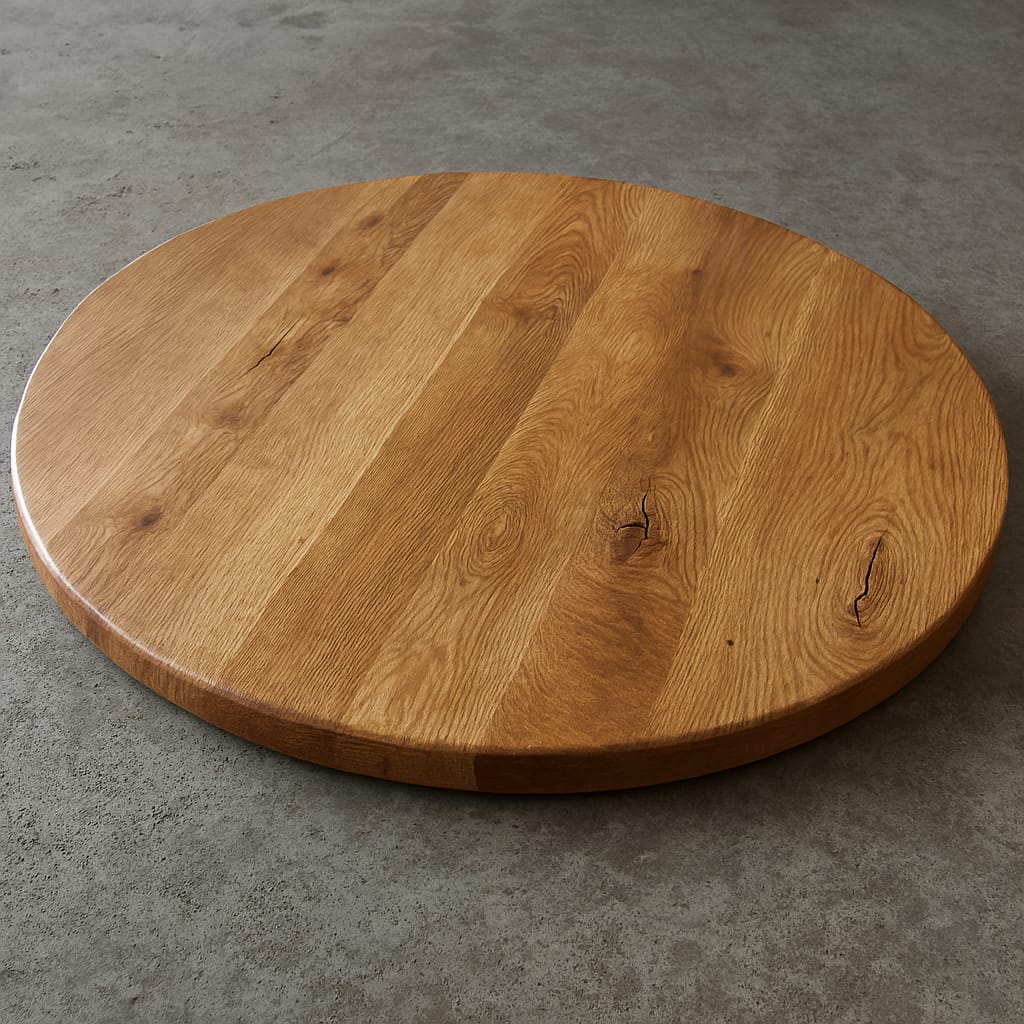 Runde Tischplatte Massivholz Holz massiv Eiche