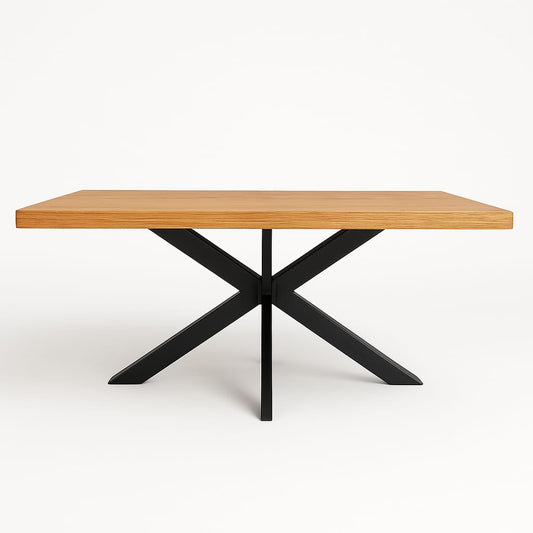 Eichenholz Esstisch gerade Kante