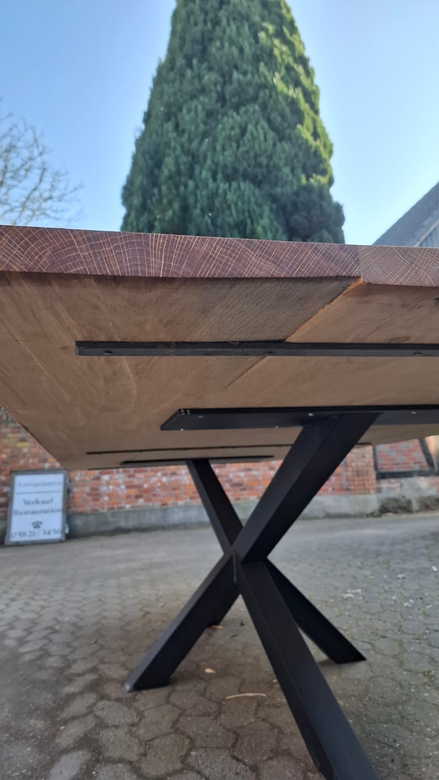 Tischpaltte selber bauen Massivholz Eiche