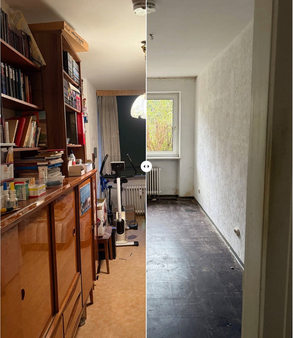 www.rümpel-frei.de Vorher/Nacher Foto Entrümpelung Haushaltsauflösung Hamburg