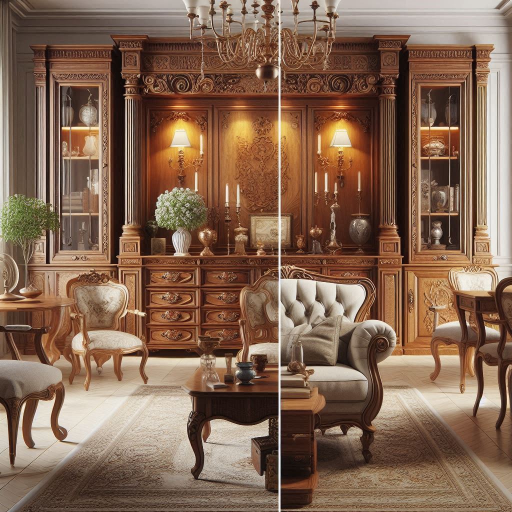 Antikes Holz Wohnzimmer Massivholz Möbel qualität