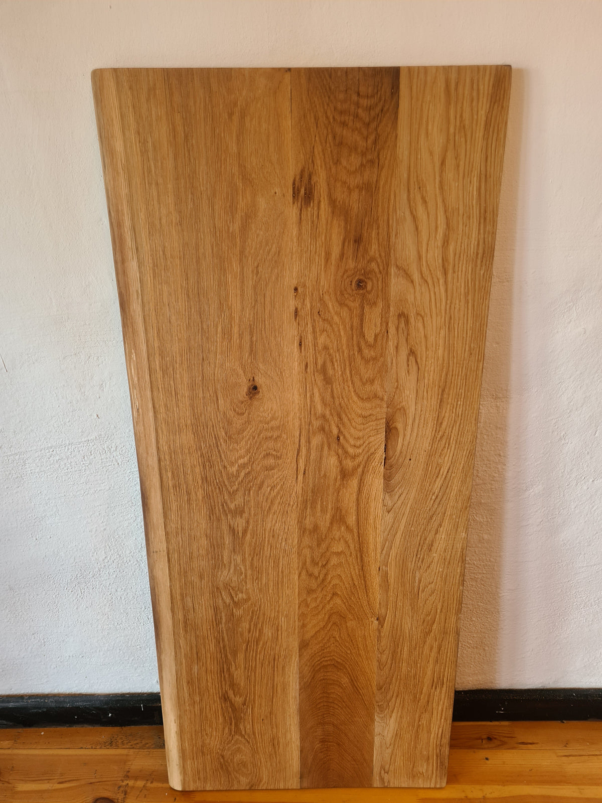 Waschtischplatte 100 cm aus Eiche massiv – Großansicht 2