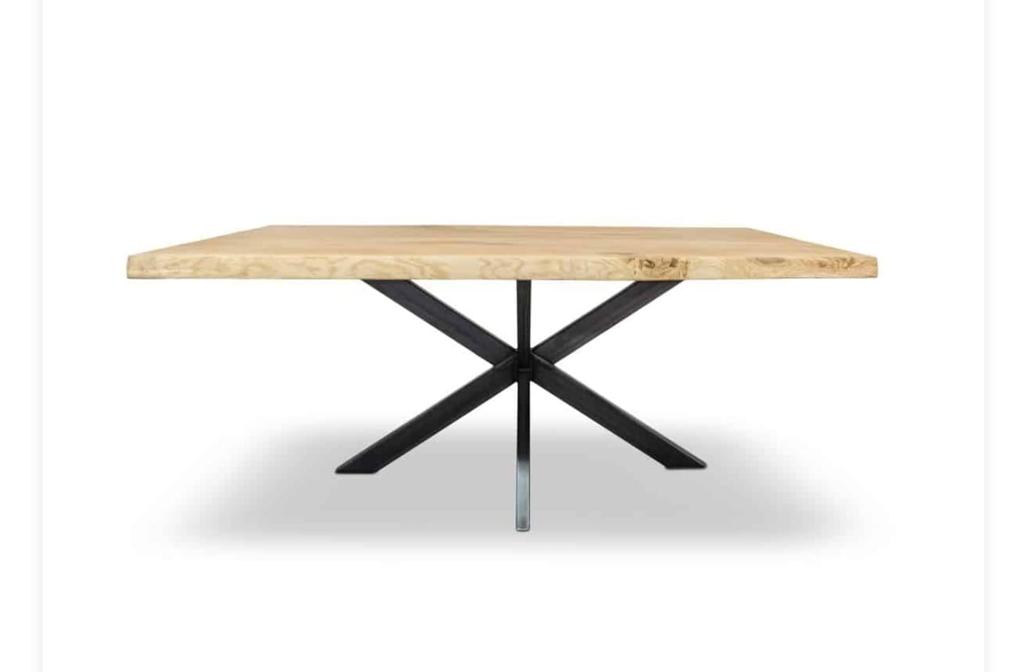 Baumkantentisch 140x80 cm Eiche Massivholz