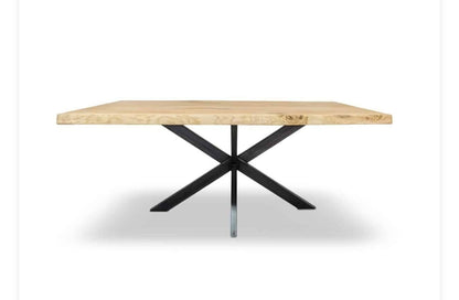 Baumkantentisch 140x80 cm Eiche Massivholz