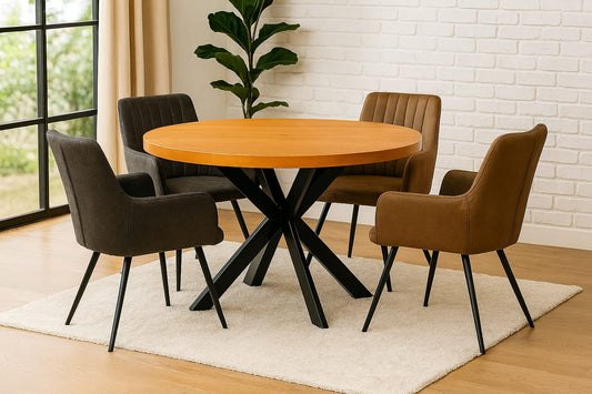 Esstisch 140 cm rund Eiche Holz