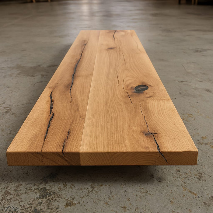 90 cm deep solid oak worktop for kitchen