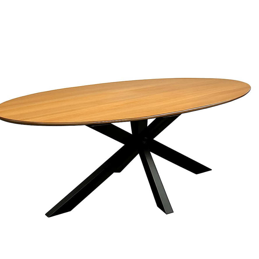 Ovaler Esstisch 160x80 cm – Eiche massiv für 4–6 Personen