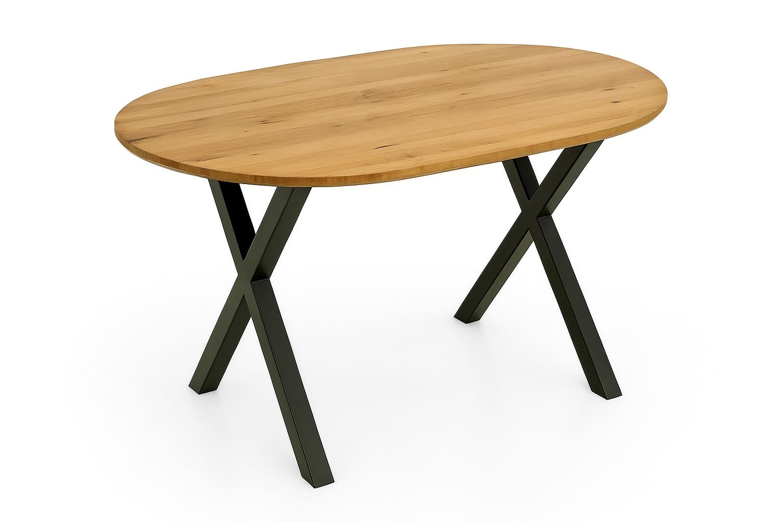 Ovaler Esstisch 220x100 cm Eiche massiv – ovaler Esstisch aus Eiche – Bild 5