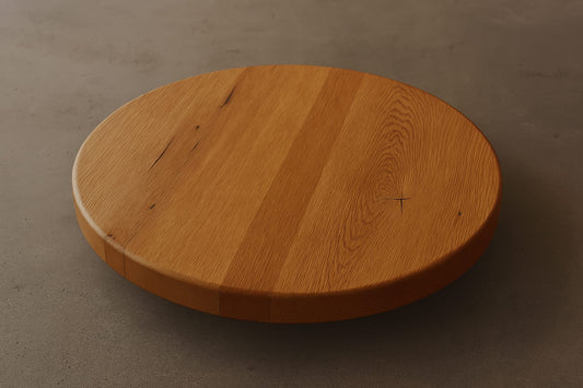 Runde Tischplatte Holz massiv Eiche 