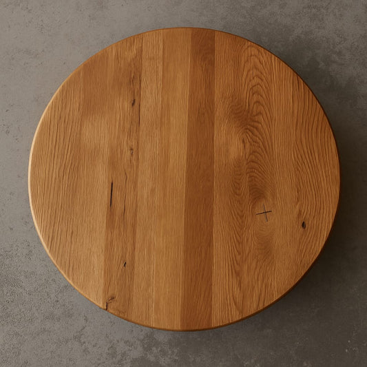 Runde Tischplatte 80 cm massiv Holz Massivholz Eiche 