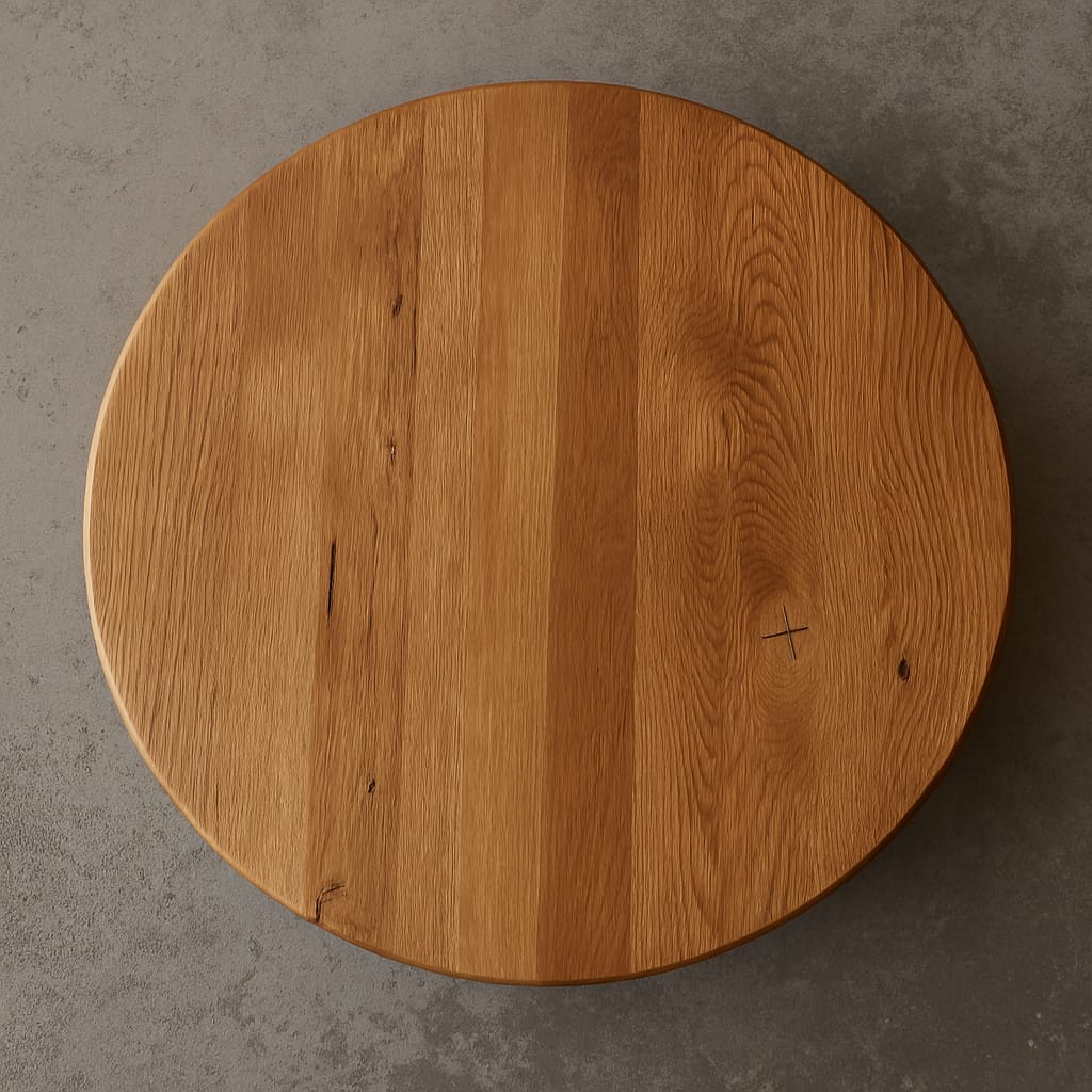 Stehtisch rund Ø 80 cm Eiche massiv für Bar & Gastro – Großansicht 1