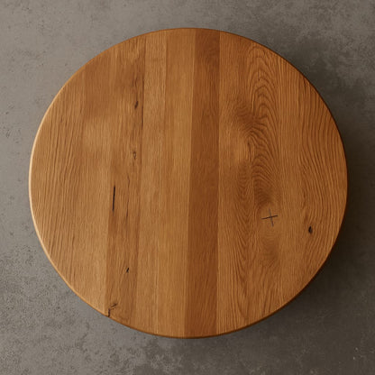 Stehtisch rund Ø 80 cm Eiche massiv für Bar & Gastro – Vorschau 1