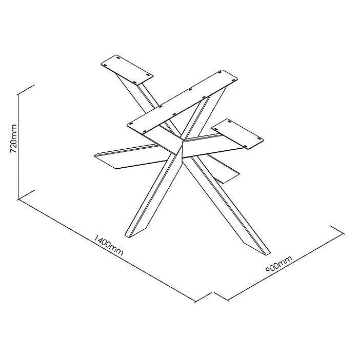 Tischgestell Tischuntergestell 140 cm Spider