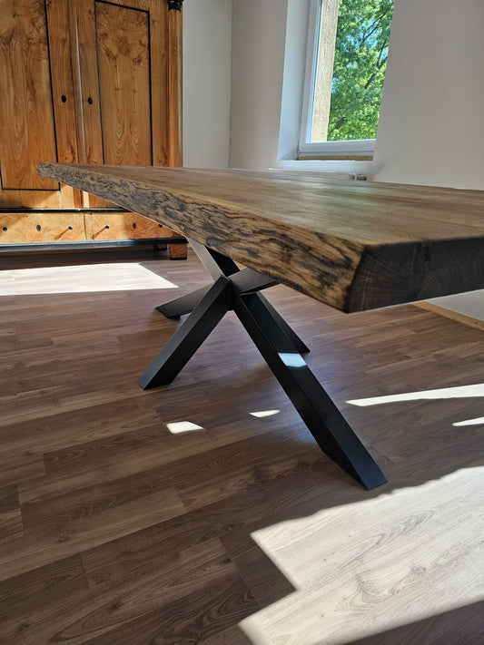 Eiche Tisch mit Baumkante Massivholztisch Holz Massiv