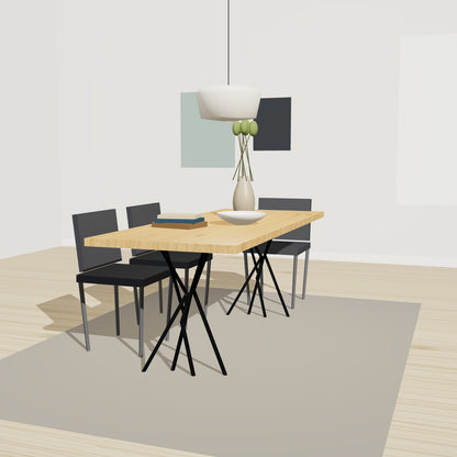 Filigranes Tischgestell geometrisch 52 x 72 cm, Stahl schwarz – Vorschau 2