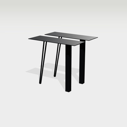 Hairpin-Tischbeine mit Vierkantbein 78 x 72 cm, Stahl – Vorschau 1