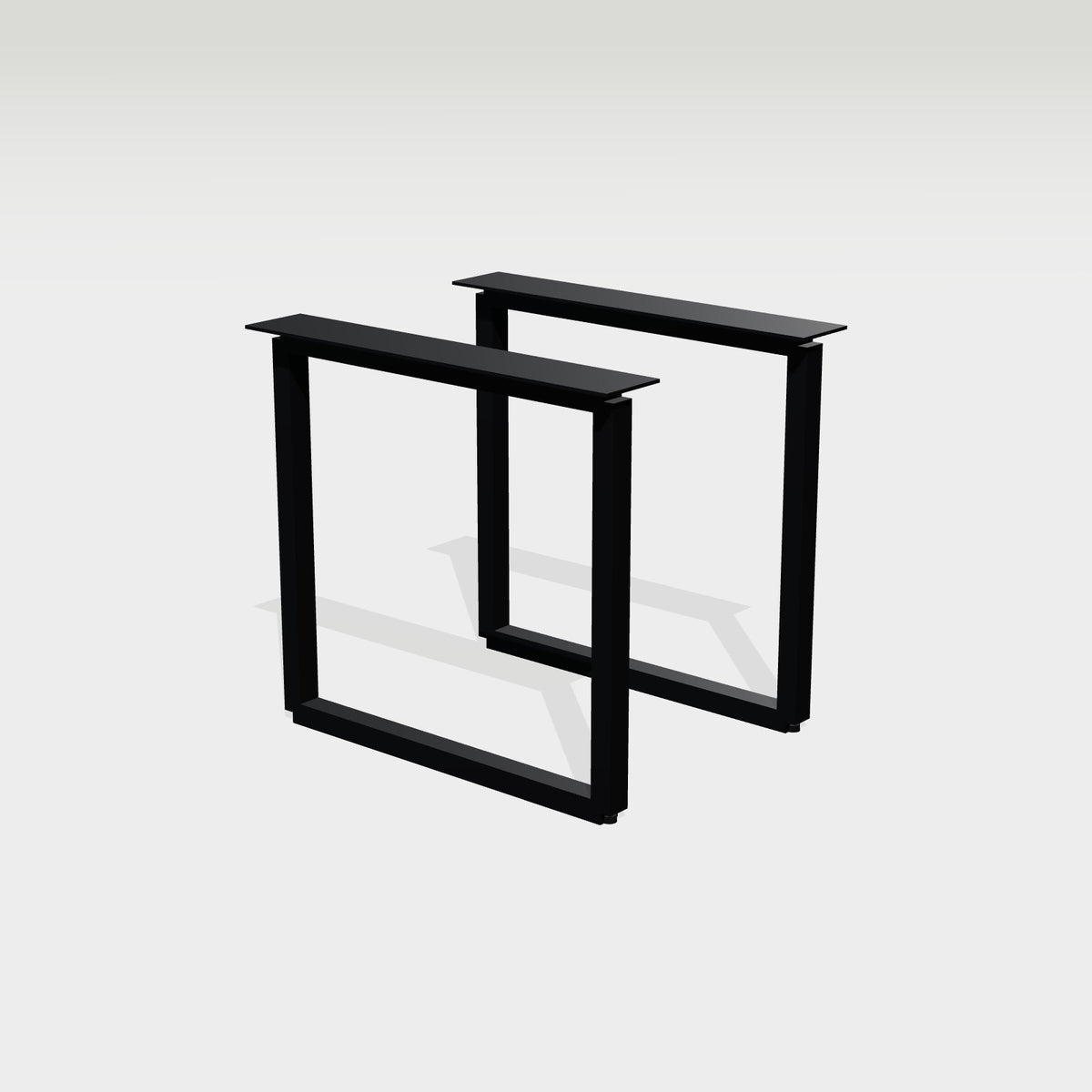 Kufengestell eckig 78 x 72 cm aus Stahl schwarz – Großansicht 1
