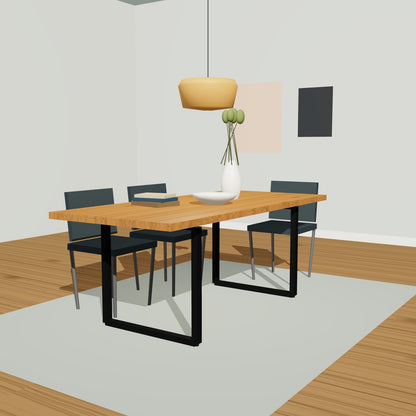 Kufengestell eckig 78 x 72 cm aus Stahl schwarz – Vorschau 2