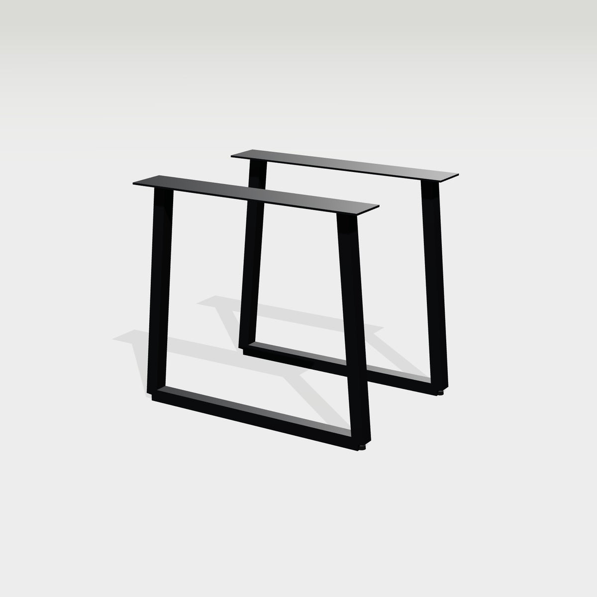 Kufengestell Trapez schlank 78 x 72 cm, Stahl schwarz – Großansicht 1