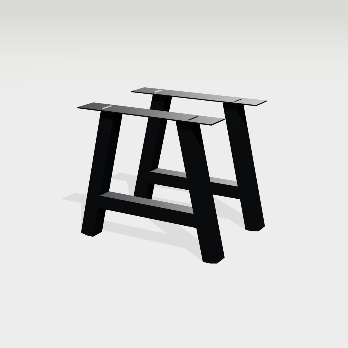 Massives A-Tischgestell 78 x 72 cm aus Stahl, 28,9 kg – Großansicht 1