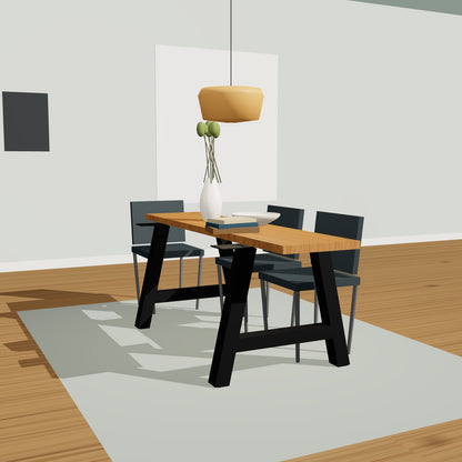 Massives A-Tischgestell 78 x 72 cm aus Stahl, 28,9 kg – Vorschau 2