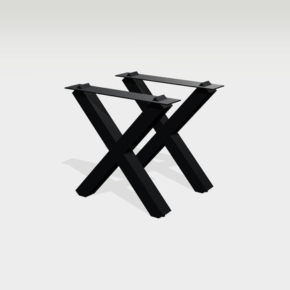 Massives X-Gestell für Tisch 78 x 72 cm, 27,6 kg Stahl – Vorschau 1
