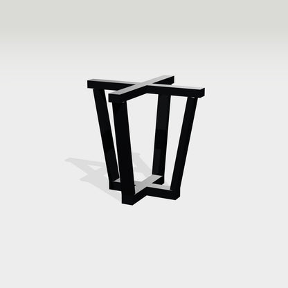 Pfostenfuß für Tisch mit vier Stützen 78 x 78 cm, Stahl – Vorschau 1