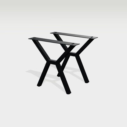 Sanduhr-Tischgestell Y-Form 78 x 72 cm, Stahl schwarz – Vorschau 1