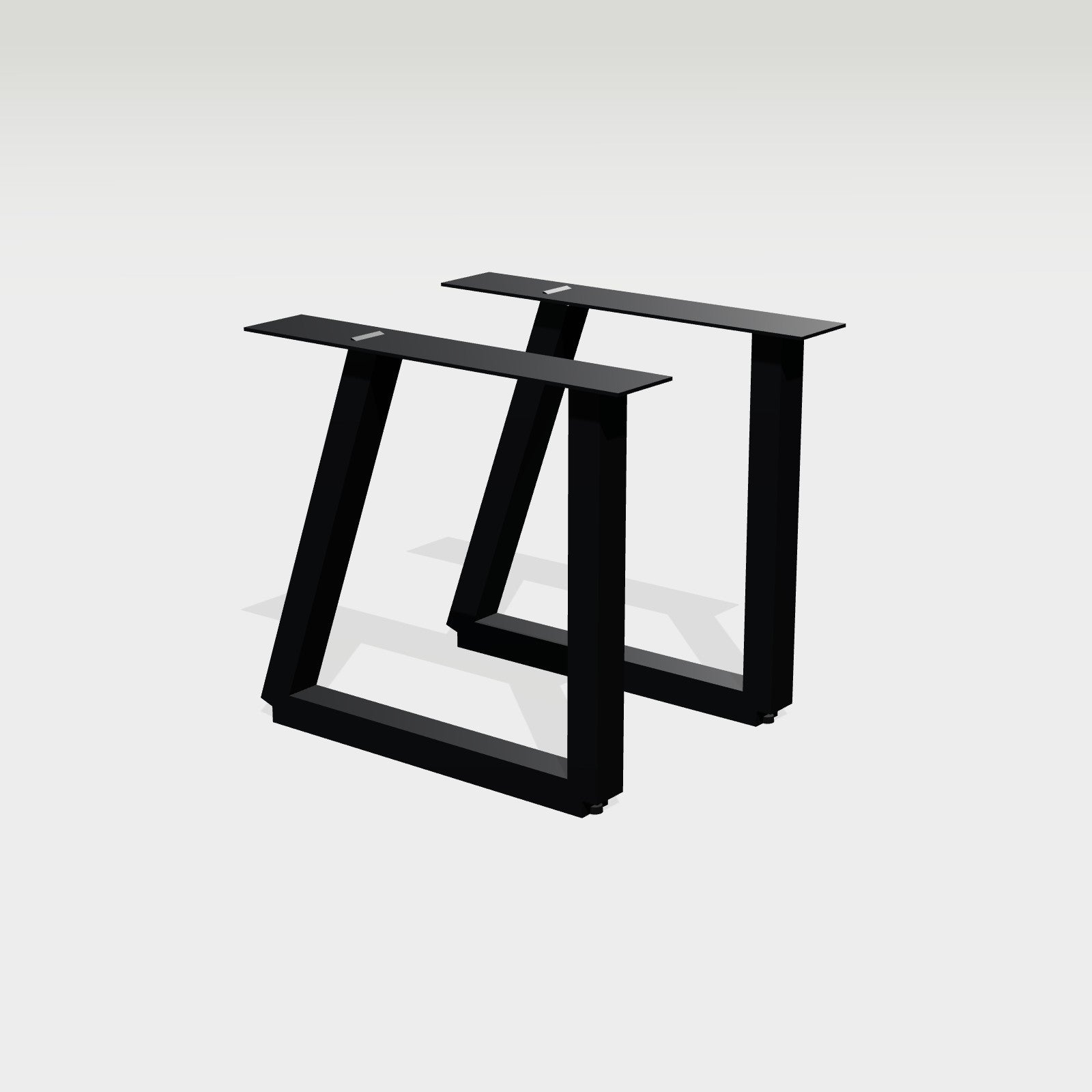 Schräges Trapezgestell einseitig geneigt, 78 x 72 cm Stahl – Schräges Trapezgestell einseitig geneigt aus schwarzem Stahl