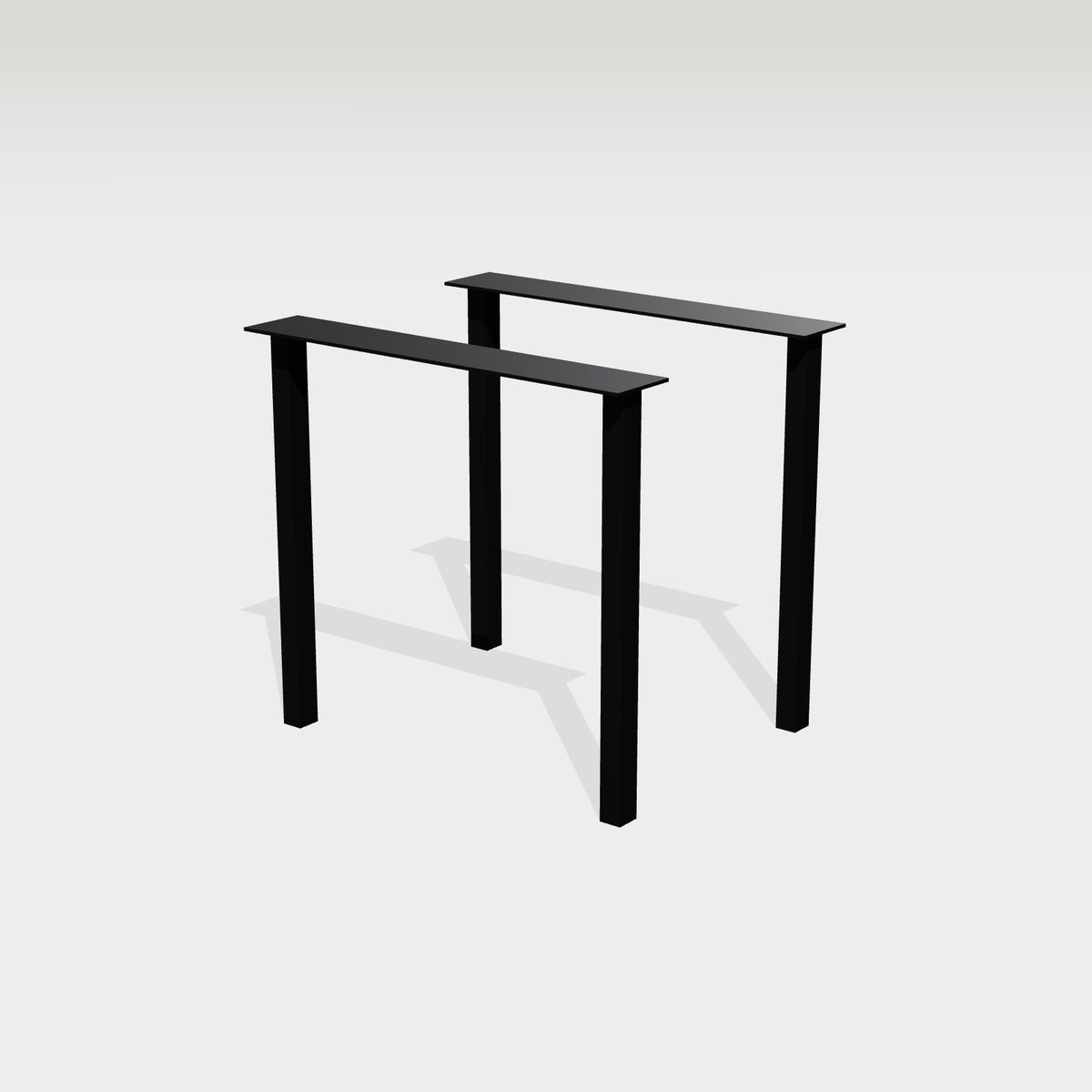 Tischgestell eckig schlank in Portalform 78 x 72 cm, Stahl – Großansicht 1