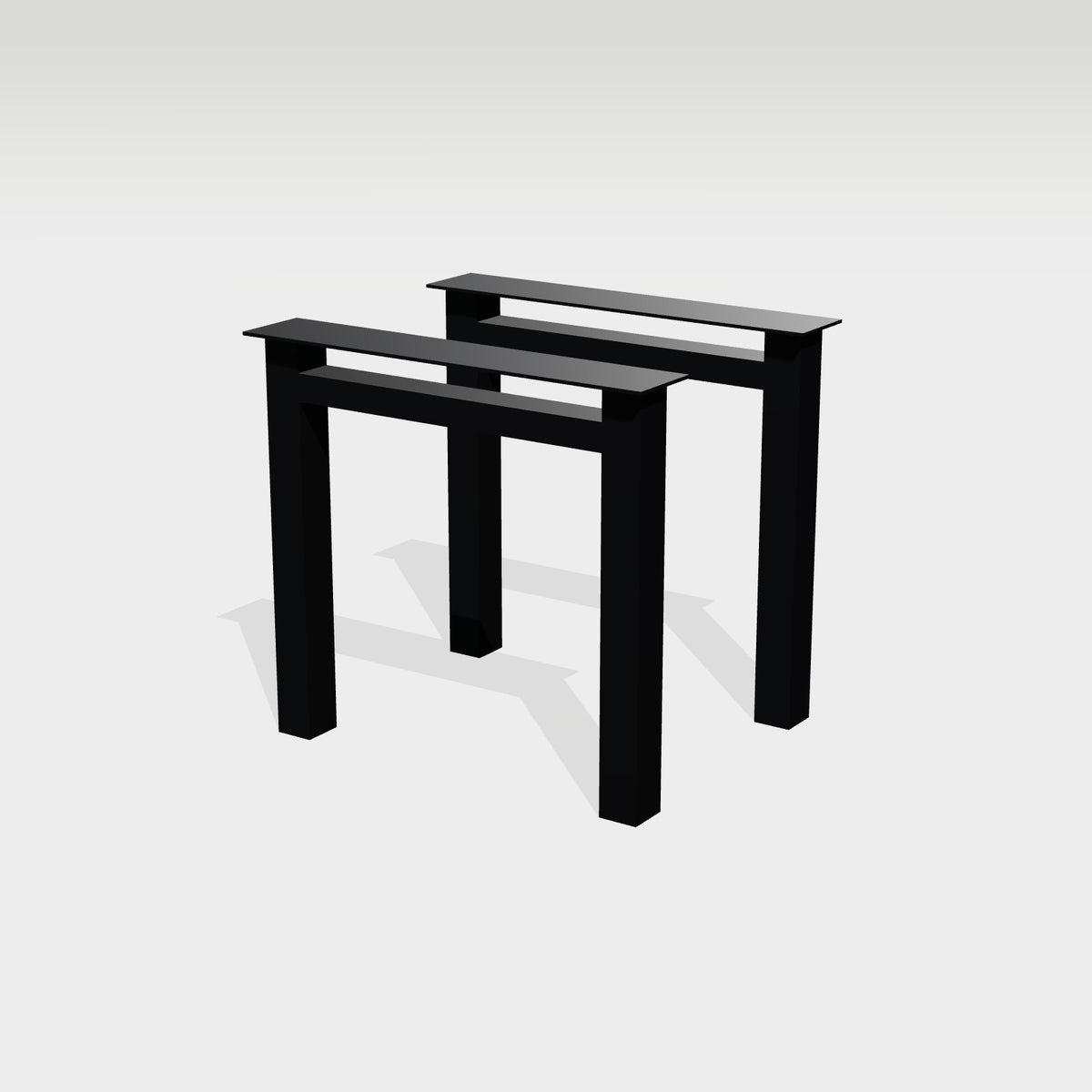 Tischgestell Portalform massiv 78 x 72 cm, 25 kg Stahl – Großansicht 1