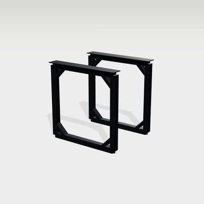 Tischgestell Rechteckrahmen mit Eckverstärkung 70 x 72 cm, Stahl – Vorschau 1