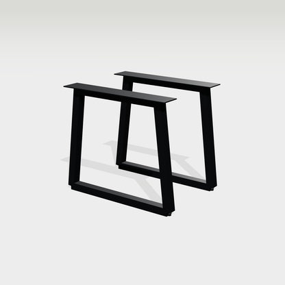 Trapez-Tischgestell 78 x 72 cm aus Stahl schwarz – Vorschau 1